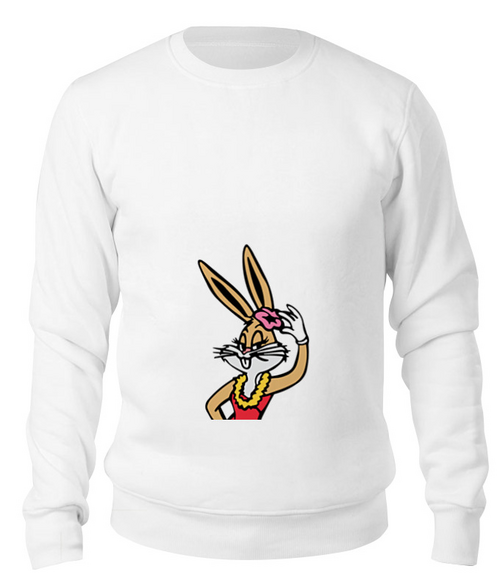 Заказать свитшот в Москве. Свитшот унисекс хлопковый Bugs Bunny_woman от Printio - готовые дизайны и нанесение принтов.