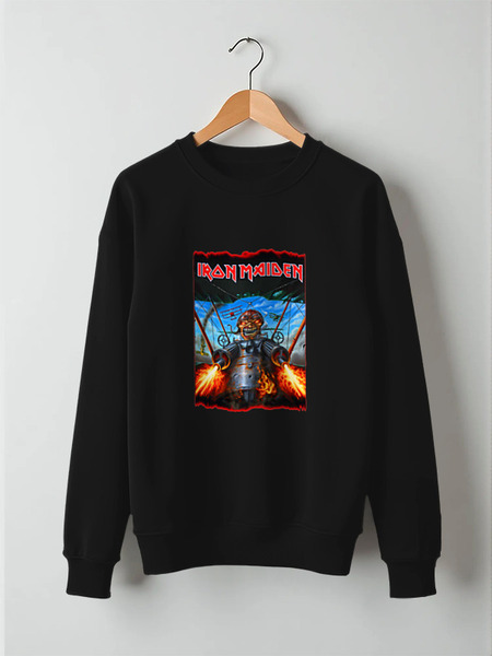 Заказать свитшот в Москве. Свитшот унисекс хлопковый Iron Maiden Band от Leichenwagen - готовые дизайны и нанесение принтов.