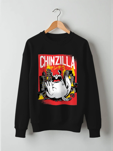 Заказать свитшот в Москве. Свитшот унисекс хлопковый Chinzilla monster от Павел Павел - готовые дизайны и нанесение принтов.