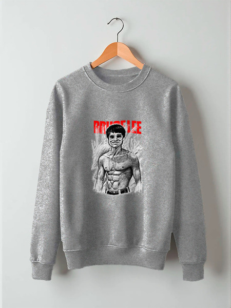 Заказать свитшот в Москве. Свитшот унисекс хлопковый Bruce Lee от Leichenwagen - готовые дизайны и нанесение принтов.