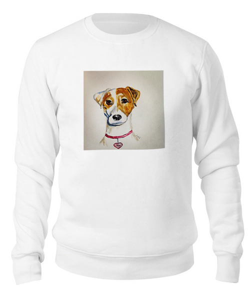 Заказать свитшот в Москве. Свитшот унисекс хлопковый Jack russell от artmasterskaya - готовые дизайны и нанесение принтов.