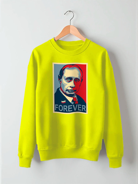 Заказать свитшот в Москве. Свитшот унисекс хлопковый Don't worry, Putin forever, в стиле Obey от Andy Quarry - готовые дизайны и нанесение принтов.