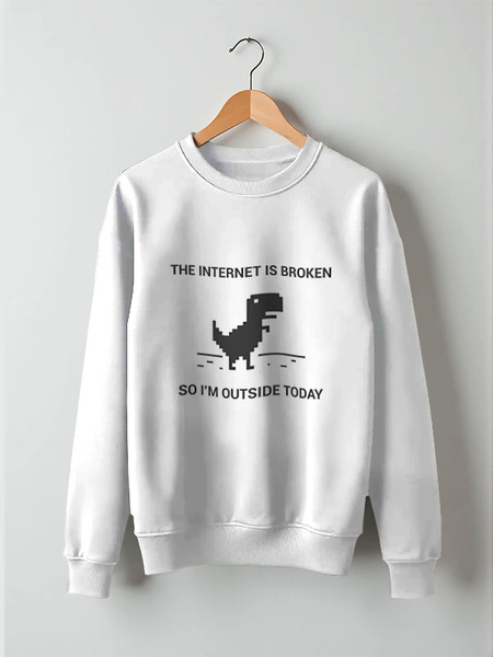 Заказать свитшот в Москве. Свитшот унисекс хлопковый The internet is broken... от geekbox - готовые дизайны и нанесение принтов.