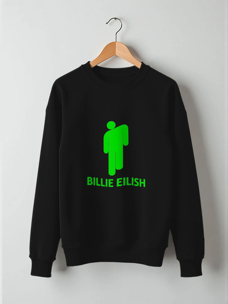 Заказать свитшот в Москве. Свитшот унисекс хлопковый Billie Eilish от DESIGNER   - готовые дизайны и нанесение принтов.