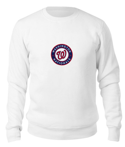 Заказать свитшот в Москве. Свитшот унисекс хлопковый Washington Nationals от dobryidesign - готовые дизайны и нанесение принтов.
