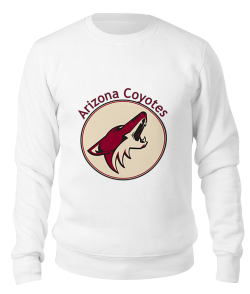 Заказать свитшот в Москве. Свитшот унисекс хлопковый Arizona Coyotes от kspsshop - готовые дизайны и нанесение принтов.