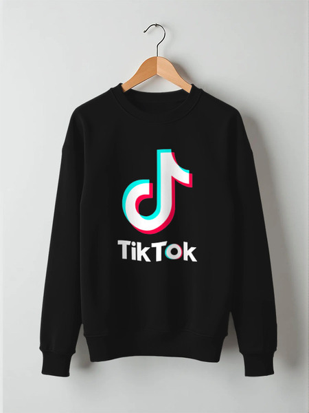Заказать свитшот в Москве. Свитшот унисекс хлопковый TikTok  от DESIGNER   - готовые дизайны и нанесение принтов.