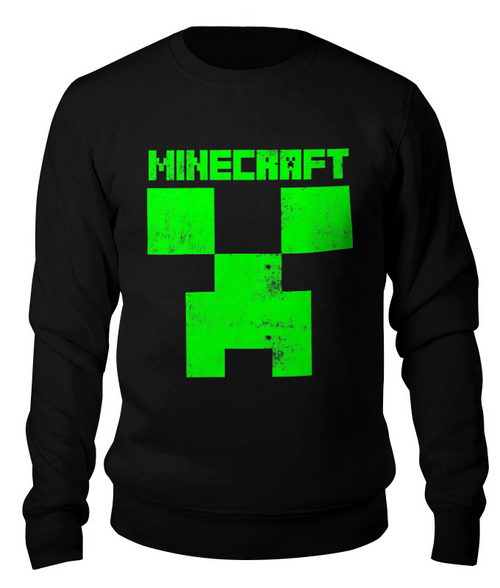 Заказать свитшот в Москве. Свитшот унисекс хлопковый MINECRAFT CREEPER от vista12761@rambler.ru - готовые дизайны и нанесение принтов.