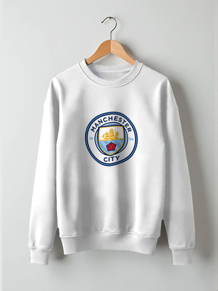 Заказать свитшот в Москве. Свитшот унисекс хлопковый Manchester City от Polilog - готовые дизайны и нанесение принтов.