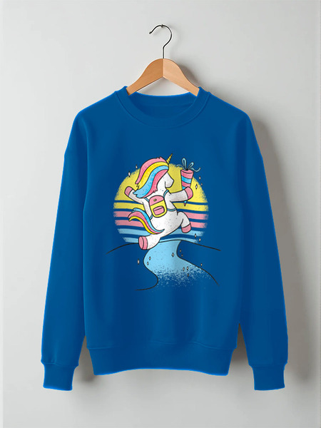 Заказать свитшот в Москве. Свитшот унисекс хлопковый Happy Unicorn от Павел Павел - готовые дизайны и нанесение принтов.