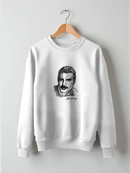 Заказать свитшот в Москве. Свитшот унисекс хлопковый Freddie Mercury - Queen от Leichenwagen - готовые дизайны и нанесение принтов.