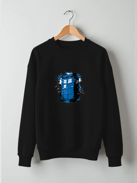 Заказать свитшот в Москве. Свитшот унисекс хлопковый Tardis Ink от skynatural - готовые дизайны и нанесение принтов.