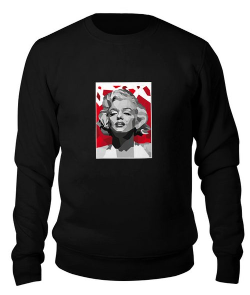 Заказать свитшот в Москве. Свитшот унисекс хлопковый Мэрилин Монро (Marilyn Monroe)  от coolmag - готовые дизайны и нанесение принтов.