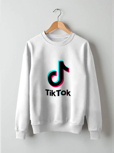 Заказать свитшот в Москве. Свитшот унисекс хлопковый TikTok  от DESIGNER   - готовые дизайны и нанесение принтов.