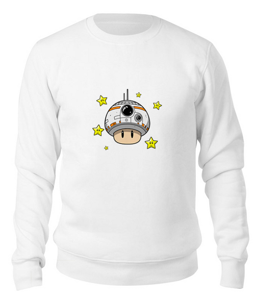 Заказать свитшот в Москве. Свитшот унисекс хлопковый BB-8 (Марио) от trugift - готовые дизайны и нанесение принтов.