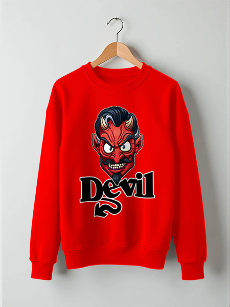 Заказать свитшот в Москве. Свитшот унисекс хлопковый Devil Mask от balden - готовые дизайны и нанесение принтов.