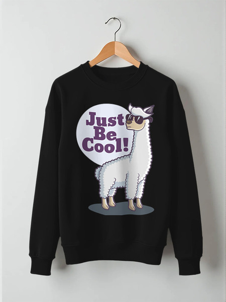 Заказать свитшот в Москве. Свитшот унисекс хлопковый Just Be Cool! от ingenervolos@gmail.com - готовые дизайны и нанесение принтов.