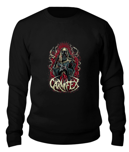 Заказать свитшот в Москве. Свитшот унисекс хлопковый Carnifex band от Leichenwagen - готовые дизайны и нанесение принтов.