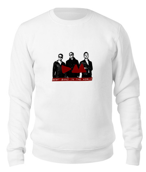 Заказать свитшот в Москве. Свитшот унисекс хлопковый Depeche Mode Band от Black Pimpf - готовые дизайны и нанесение принтов.