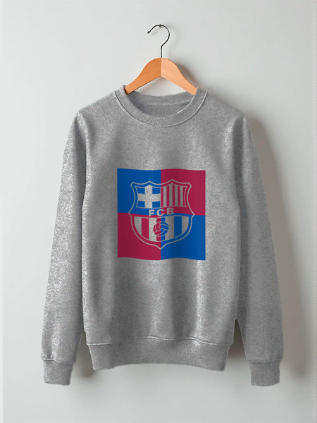 Заказать свитшот в Москве. Свитшот унисекс хлопковый FC Barcelona | Barcelona Logo (2021) от 0x000000123 - готовые дизайны и нанесение принтов.