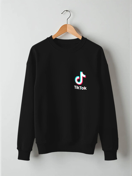 Заказать свитшот в Москве. Свитшот унисекс хлопковый TikTok  от DESIGNER   - готовые дизайны и нанесение принтов.