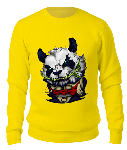 Заказать свитшот в Москве. Свитшот унисекс хлопковый Panda  от T-shirt print  - готовые дизайны и нанесение принтов.