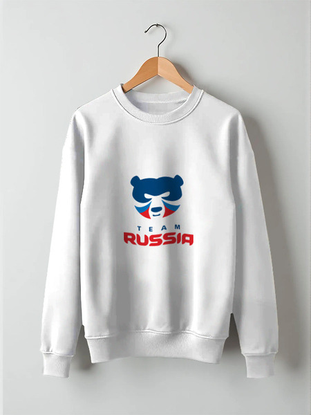 Заказать свитшот в Москве. Свитшот унисекс хлопковый Russia team от Easy-store - готовые дизайны и нанесение принтов.
