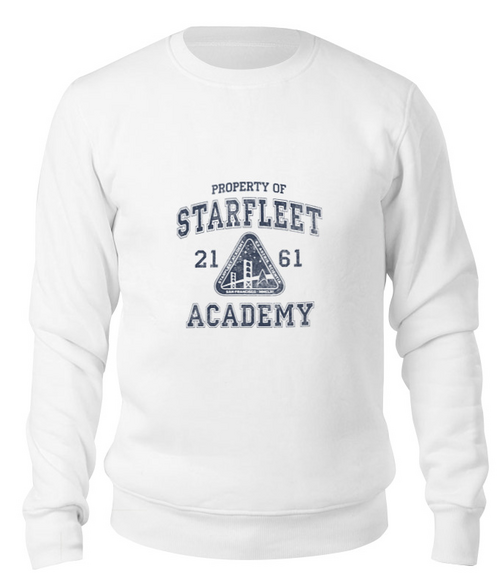 Заказать свитшот в Москве. Свитшот унисекс хлопковый Starfleet Academy от geekbox - готовые дизайны и нанесение принтов.