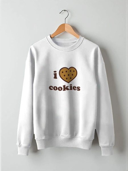 Заказать свитшот в Москве. Свитшот унисекс хлопковый i love cookies от cherdantcev - готовые дизайны и нанесение принтов.