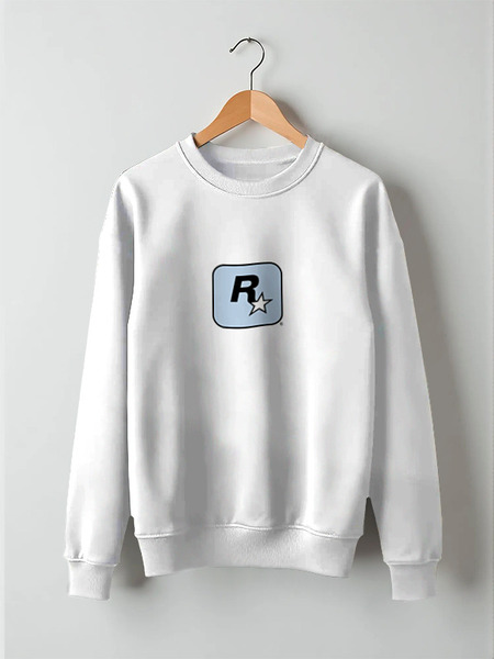 Заказать свитшот в Москве. Свитшот унисекс хлопковый Rockstar Light-Blue от GOOD PRINT - готовые дизайны и нанесение принтов.