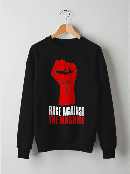 Заказать свитшот в Москве. Свитшот унисекс хлопковый Rage Against the Machine от geekbox - готовые дизайны и нанесение принтов.