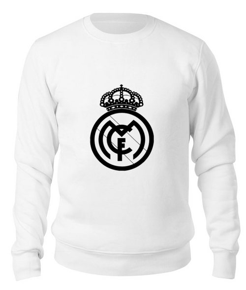 Заказать свитшот в Москве. Свитшот унисекс хлопковый Real Madrid (Реал Мадрид)  от coolmag - готовые дизайны и нанесение принтов.