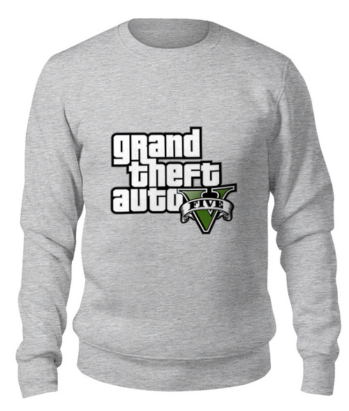Заказать свитшот в Москве. Свитшот унисекс хлопковый Grand Theft Auto 5 от BURNSHIRTS - готовые дизайны и нанесение принтов.