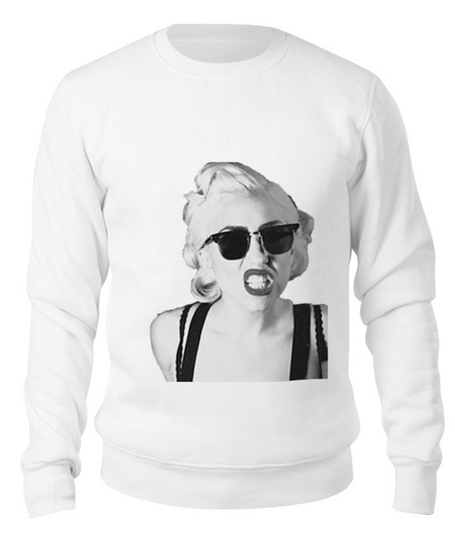 Заказать свитшот в Москве. Свитшот унисекс хлопковый Lady Gaga от tatianany - готовые дизайны и нанесение принтов.