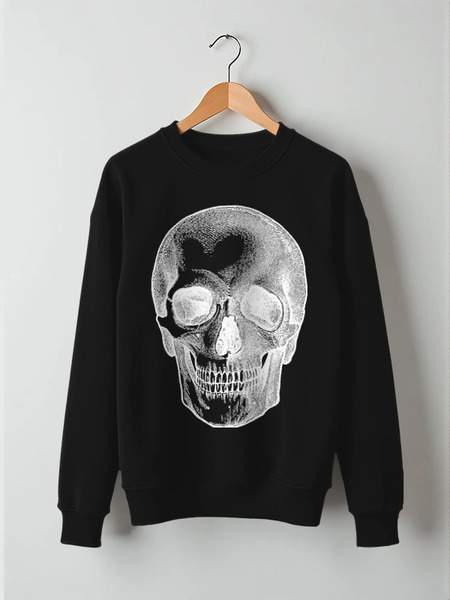 Заказать свитшот в Москве. Свитшот унисекс хлопковый SKULL (dollar) от balden - готовые дизайны и нанесение принтов.