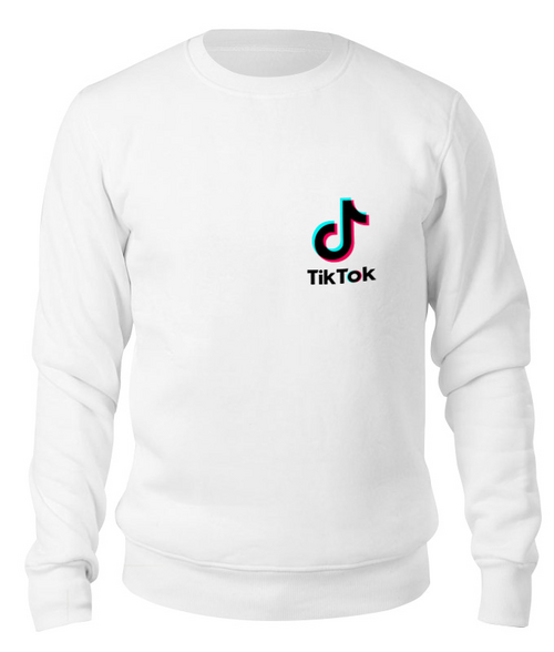 Заказать свитшот в Москве. Свитшот унисекс хлопковый TikTok  от DESIGNER   - готовые дизайны и нанесение принтов.