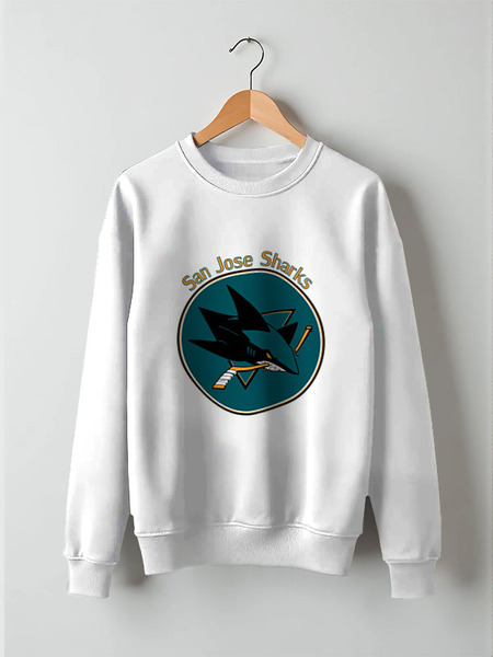 Заказать свитшот в Москве. Свитшот унисекс хлопковый San Jose Sharks от kspsshop - готовые дизайны и нанесение принтов.