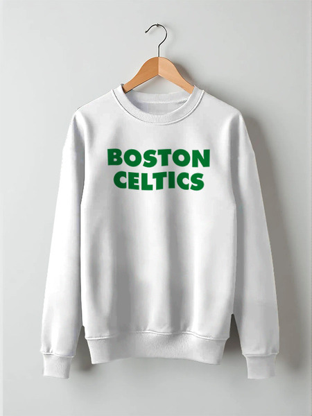 Заказать свитшот в Москве. Свитшот унисекс хлопковый Boston Celtics белая от oldmasta@gmail.com - готовые дизайны и нанесение принтов.