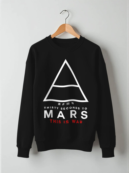 Заказать свитшот в Москве. Свитшот унисекс хлопковый 30 Seconds to Mars от geekbox - готовые дизайны и нанесение принтов.