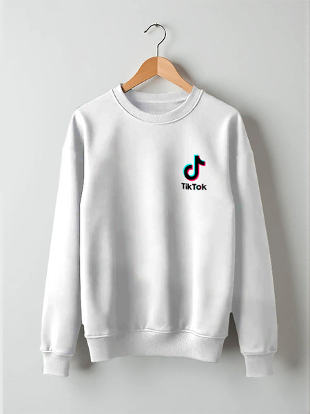 Заказать свитшот в Москве. Свитшот унисекс хлопковый TikTok  от DESIGNER   - готовые дизайны и нанесение принтов.