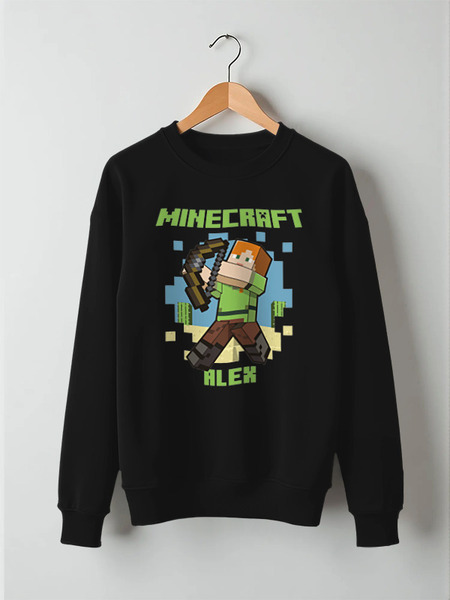 Заказать свитшот в Москве. Свитшот унисекс хлопковый Алекс от PrintGamer  - готовые дизайны и нанесение принтов.