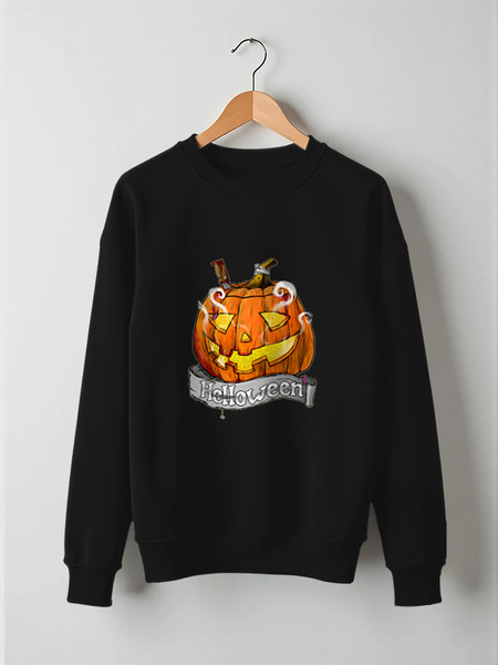 Заказать свитшот в Москве. Свитшот унисекс хлопковый Helloween от Антон Величко - готовые дизайны и нанесение принтов.