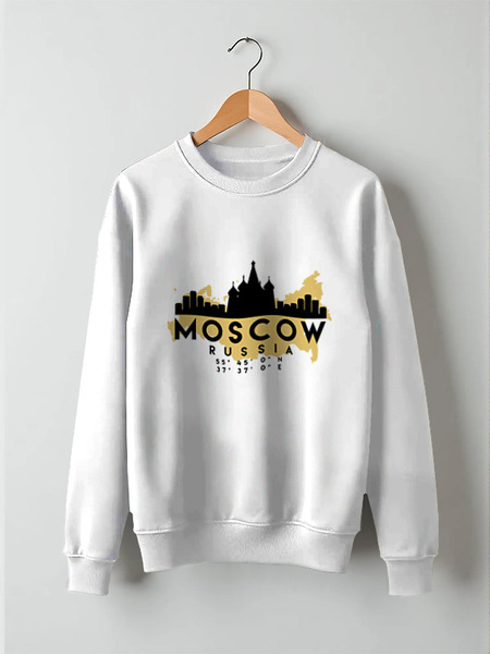 Заказать свитшот в Москве. Свитшот унисекс хлопковый Москва (Россия) от skynatural - готовые дизайны и нанесение принтов.