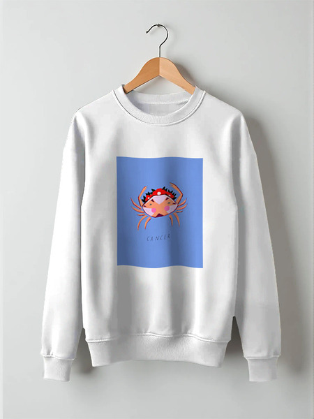 Заказать свитшот в Москве. Свитшот унисекс хлопковый Знаки зодиака. Рак. от PUGGYSHOP - готовые дизайны и нанесение принтов.