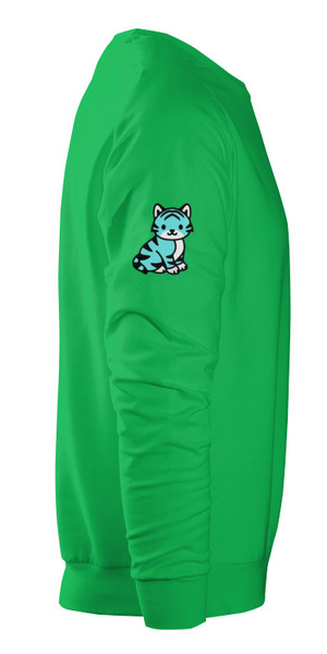 Заказать свитшот в Москве. Свитшот унисекс хлопковый зеленый тигр от cherdantcev - готовые дизайны и нанесение принтов.