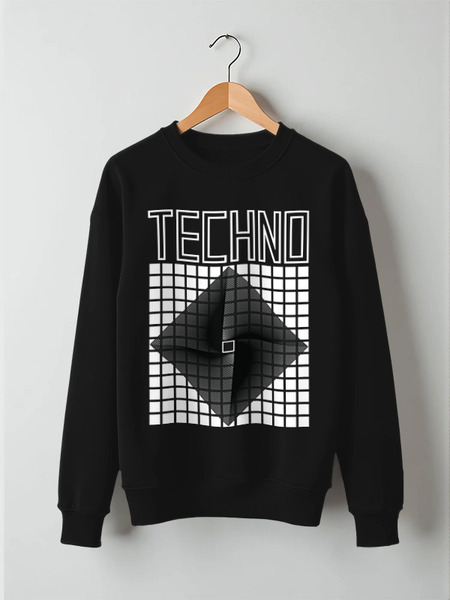 Заказать свитшот в Москве. Свитшот унисекс хлопковый Techno helix от cubik art  - готовые дизайны и нанесение принтов.