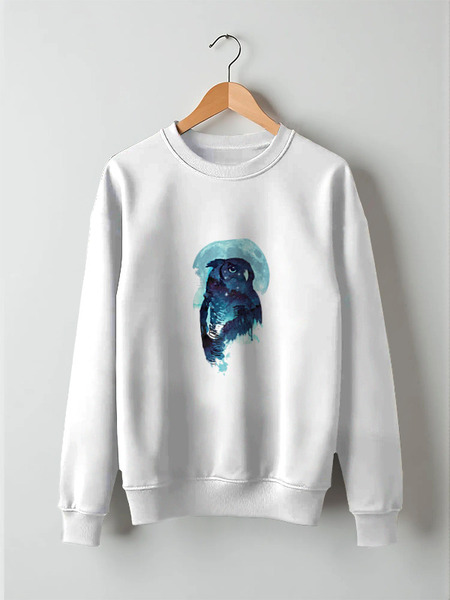 Заказать свитшот в Москве. Свитшот унисекс хлопковый Midnight Owl от YellowCloverShop - готовые дизайны и нанесение принтов.