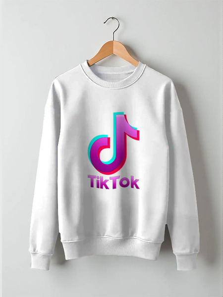 Заказать свитшот в Москве. Свитшот унисекс хлопковый TIK TOK (Tik Tok video) от vista12761@rambler.ru - готовые дизайны и нанесение принтов.