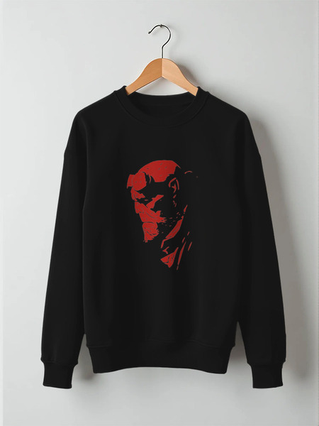 Заказать свитшот в Москве. Свитшот унисекс хлопковый Hellboy (Хеллбой) от coolmag - готовые дизайны и нанесение принтов.