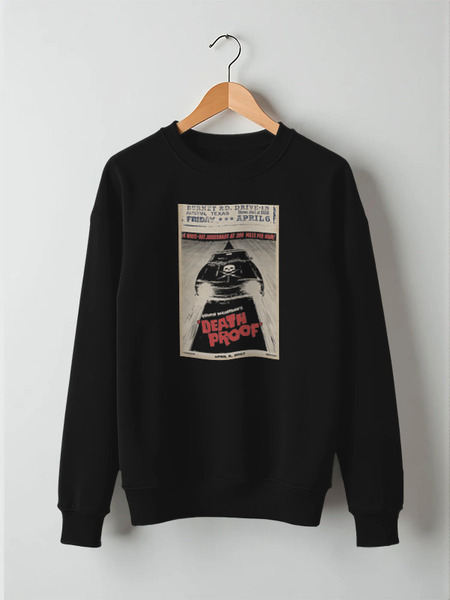 Заказать свитшот в Москве. Свитшот унисекс хлопковый Death Proof от KinoArt - готовые дизайны и нанесение принтов.
